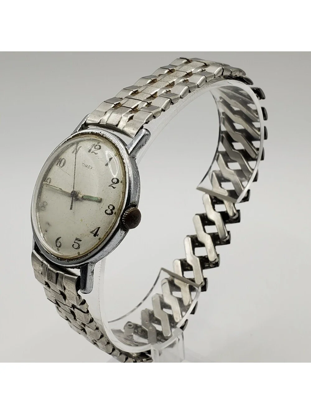 Vintage 1971 Timex Mercury Mechanical Watch 33mm For Parts Or Repair